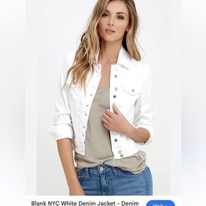 Blank NYC Women's White Denim Jacket sz M